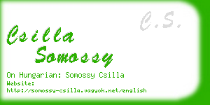 csilla somossy business card